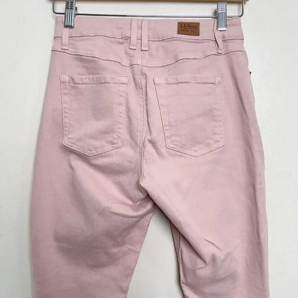 L.L.Bean Womens 2 Petites Pink Beanflex Skinny Leg Coolmax Jeans - Picture 10 of 12